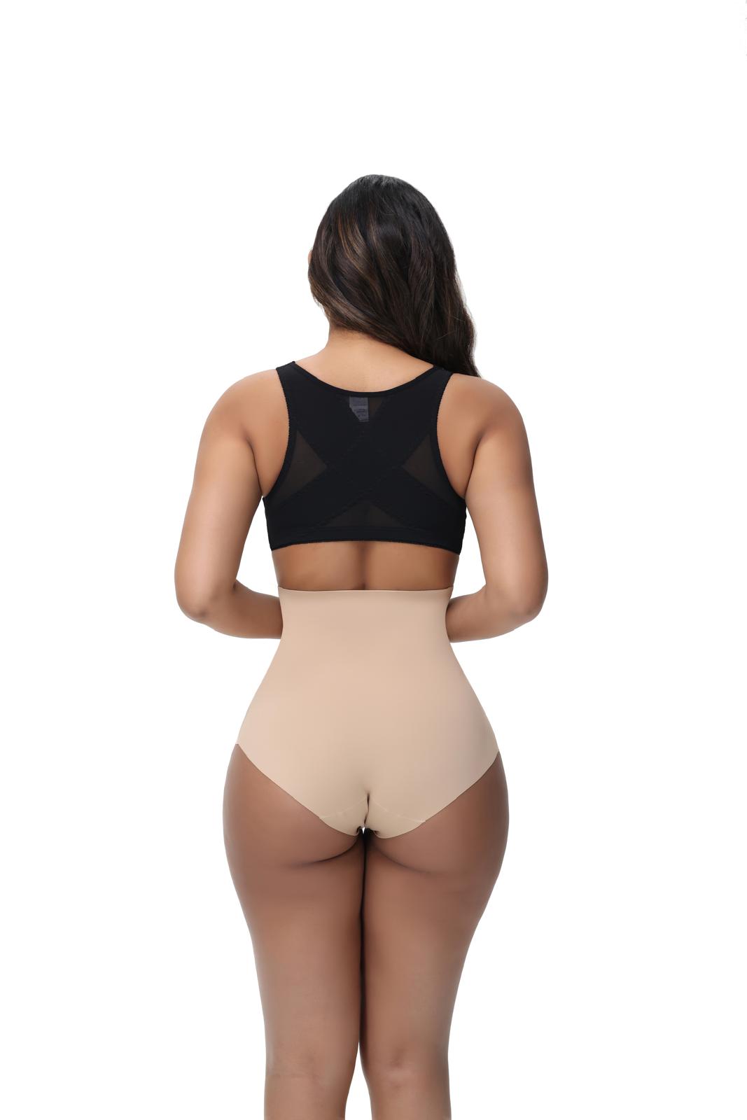 Plus size MIEYA® Seamless Body Shaper panties with high-waist tummy contro
