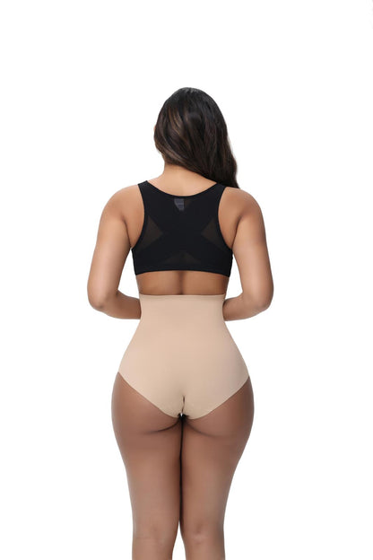 Plus size MIEYA® Seamless Body Shaper panties with high-waist tummy contro