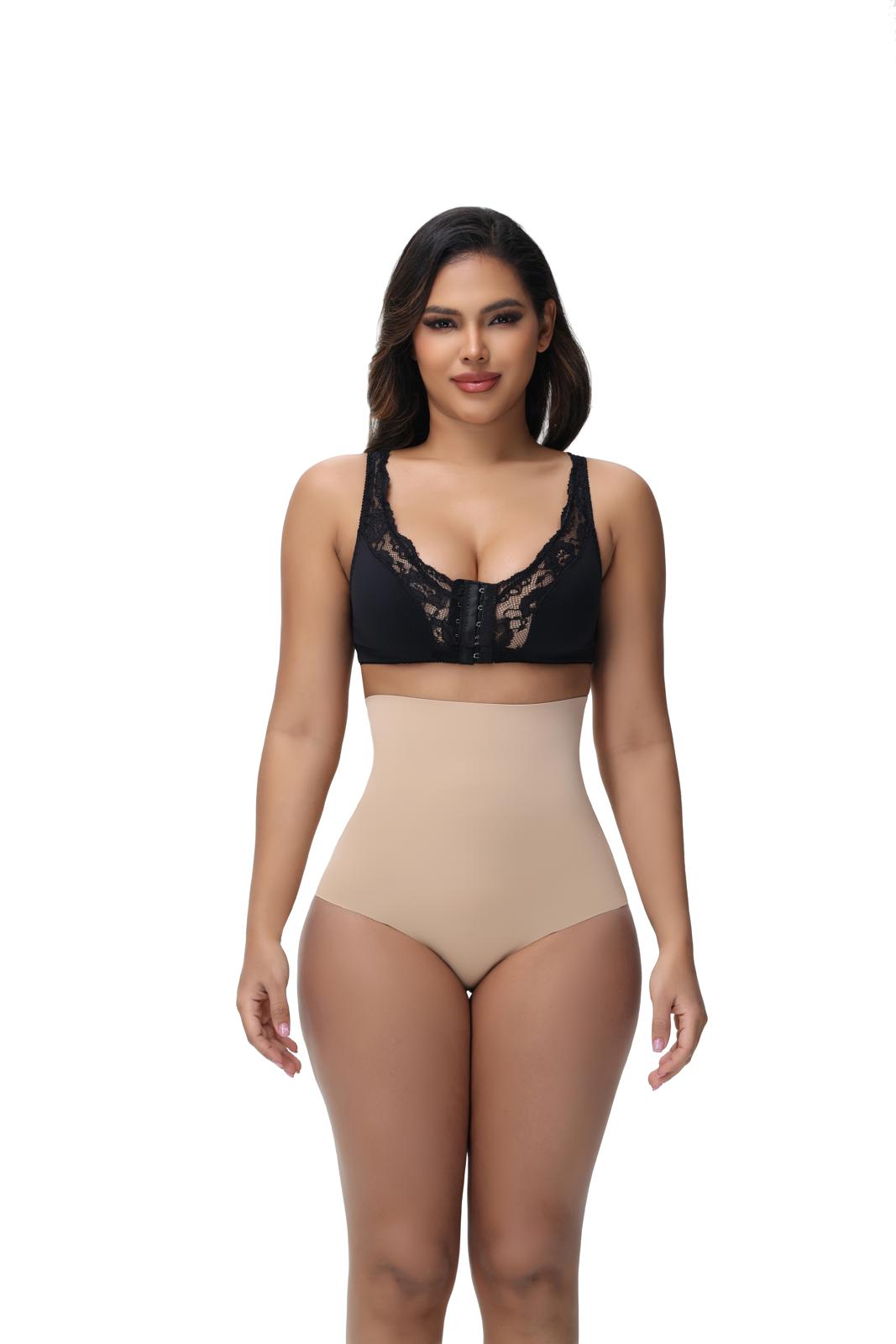 Plus size MIEYA® Seamless Body Shaper panties with high-waist tummy contro