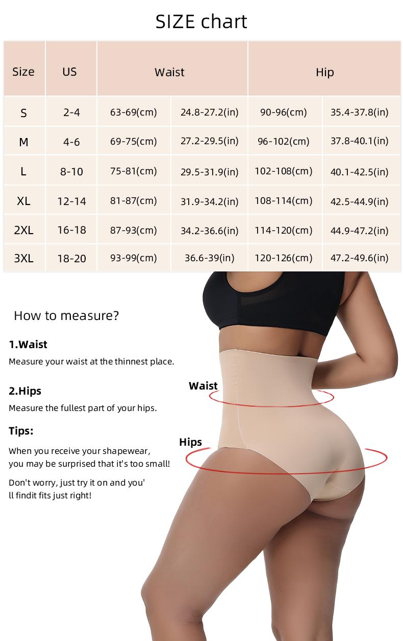 Plus size MIEYA® Seamless Body Shaper panties with high-waist tummy contro