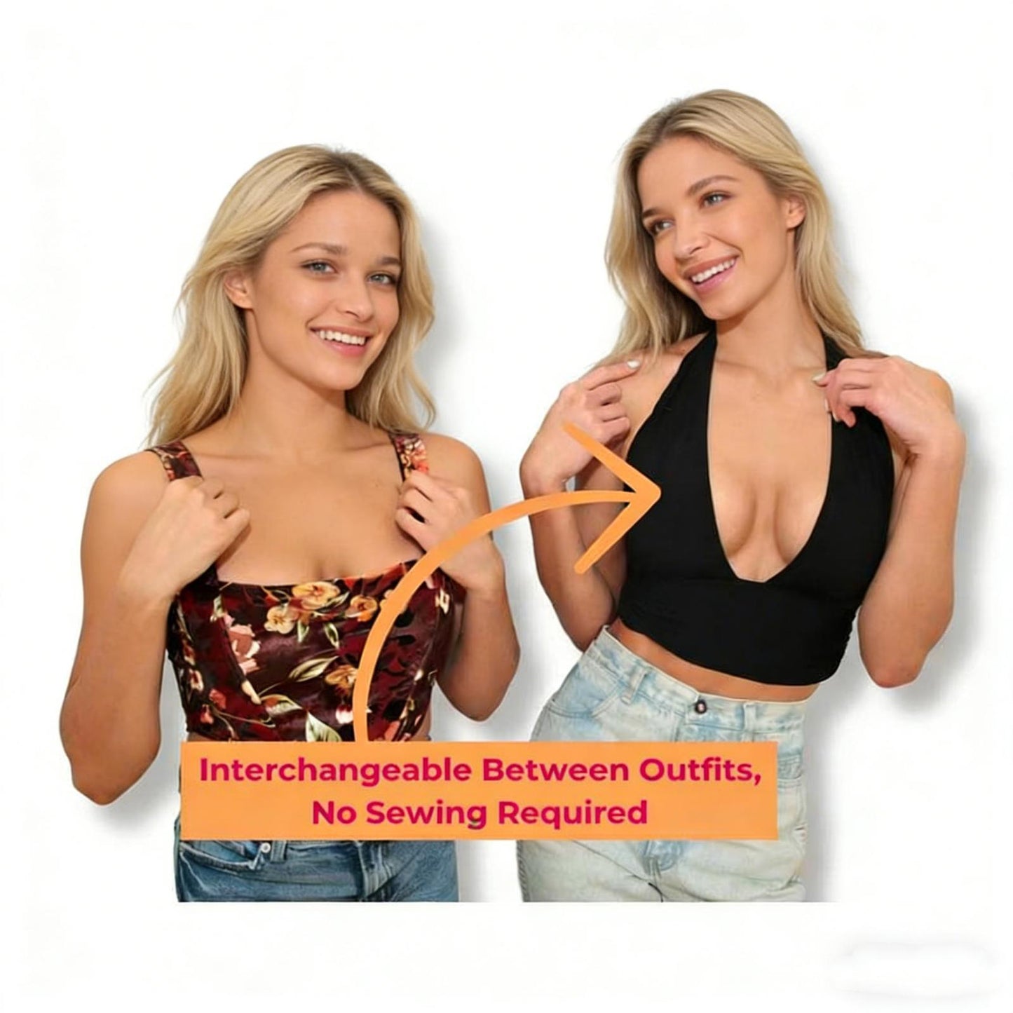 Mieya Double Side Adhesive Sticky Pushup Silicone Bra Instant Sticky Triangle Nipple Cover Bra Pad for Women - Duo pack